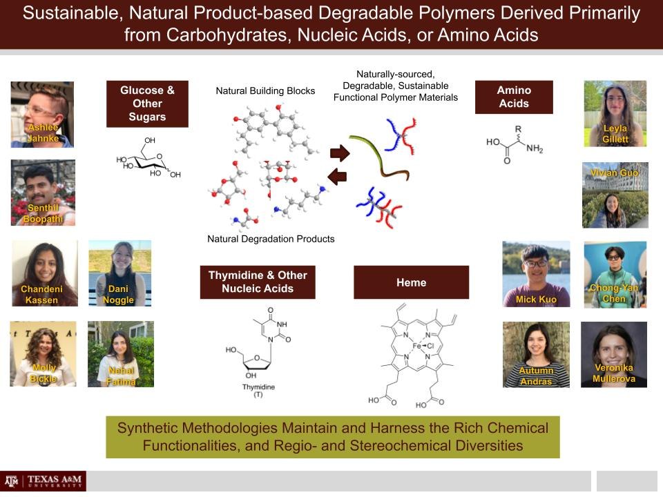 Natural product-based functional degradable polymers graphic